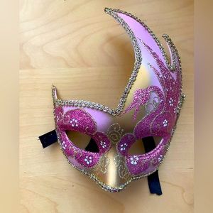 Gold and Pink Mask with strap